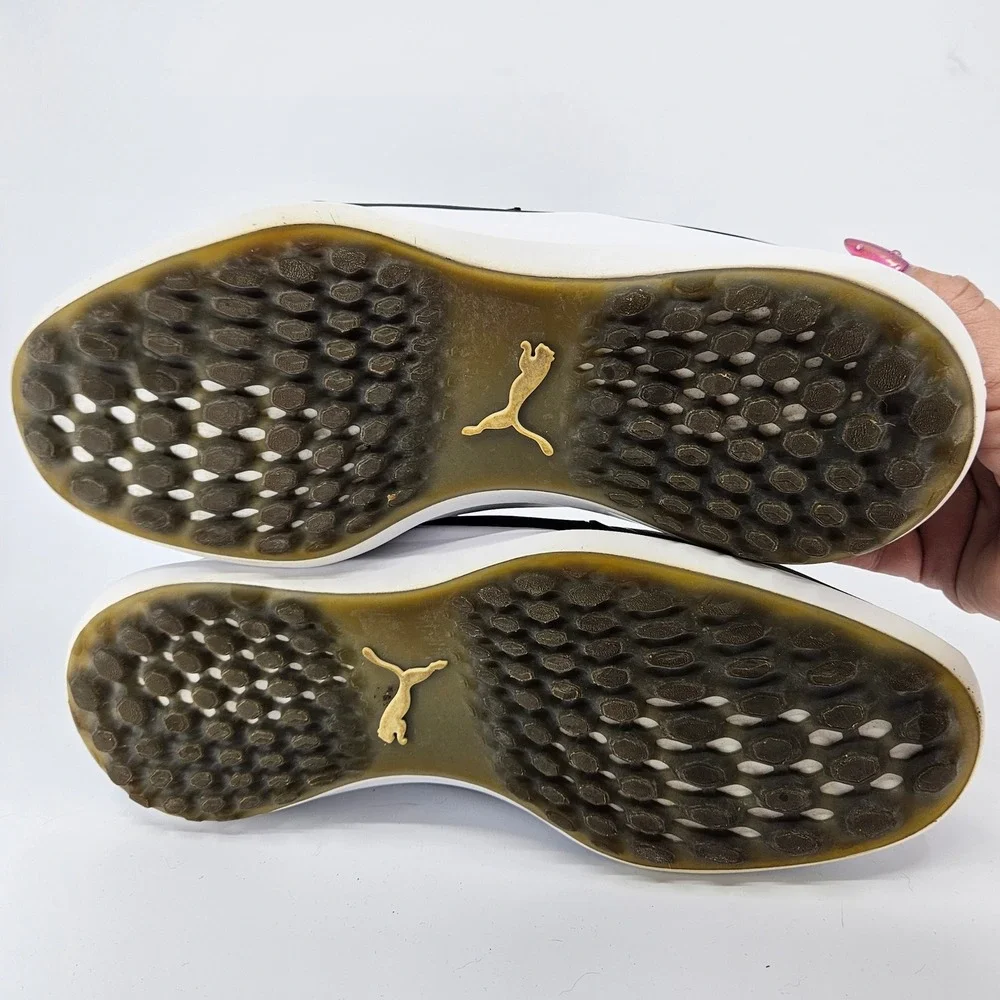 Men's PUMA Ignite PWRADAPT Golf Shoes DISC lacing system Waterproof Gray Black‎